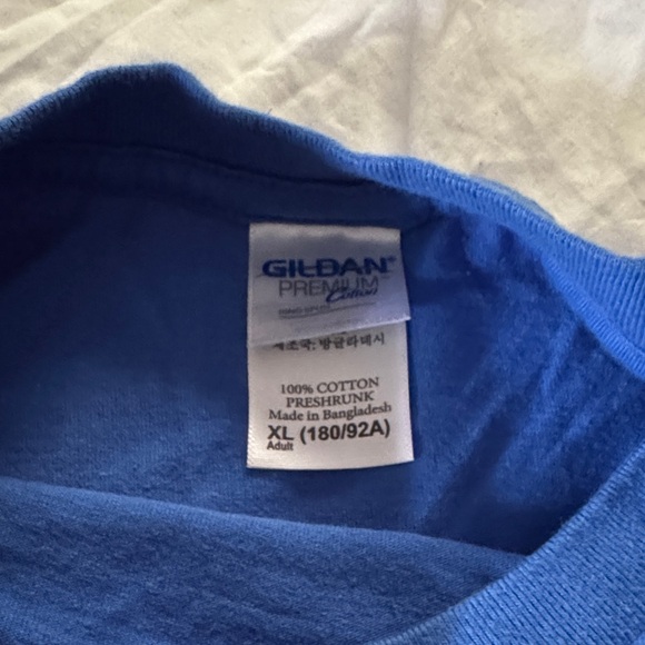 Gildan Premium Cotton Blue T-Shirt “50 years old” - Picture 2 of 2